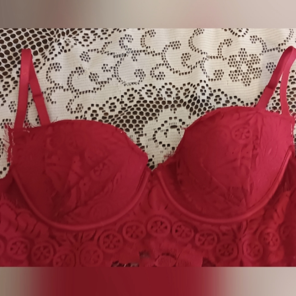 Red Fitted Slip